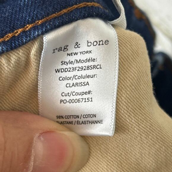 Rag & Bone Women's 31 Peyton mid rise bootcut blue denim jean medium wash zip - Picture 8 of 8